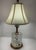 Vintage Cut Crystal and Brass Table Lamp With Beaded Bell Shade For Sale - Image 4 of 5