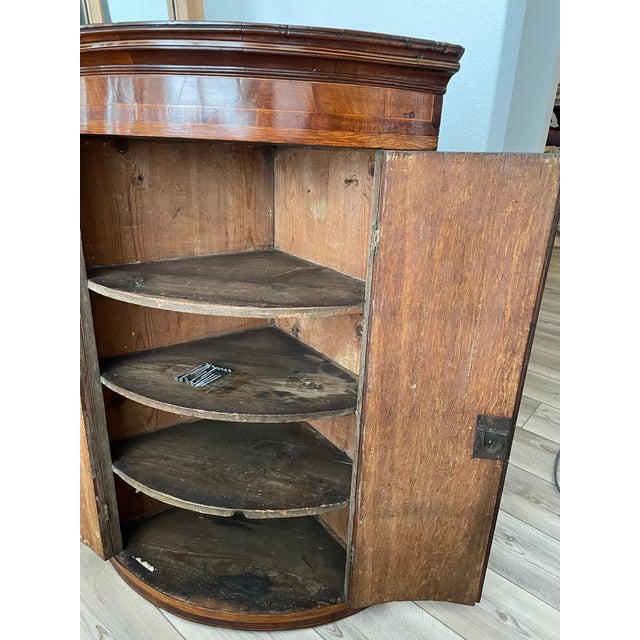 Antique Hanging Corner Cupboard C1760 For Sale - Image 9 of 16