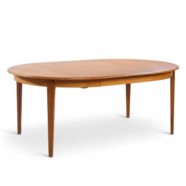 Arne Vodder Mid Century Danish Teak Expanding Round Dining Table With 3 Leaves For Sale - Image 9 of 16
