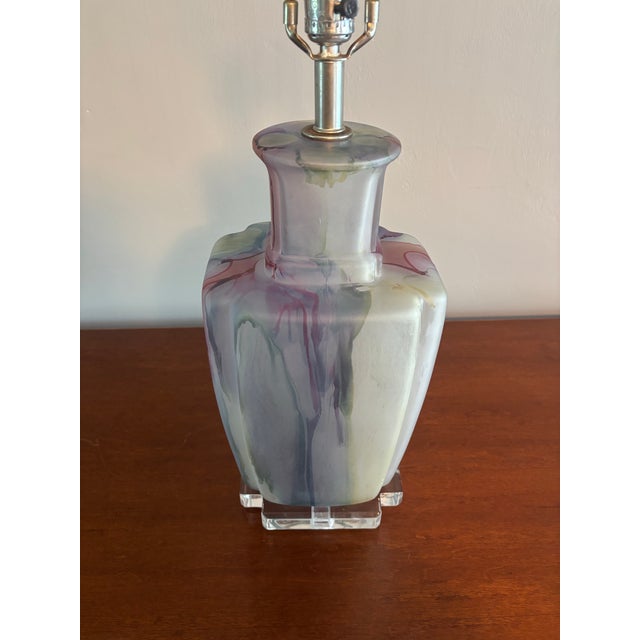 Bauer Mid Century Modern Bauer “Clearlite” Multicolor Glass Table Lamp, Circa 1960s For Sale - Image 4 of 8