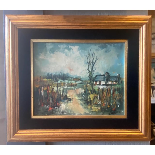 Traditional 3 Vintage Original Landscape on Canvas - a Set For Sale - Image 3 of 10