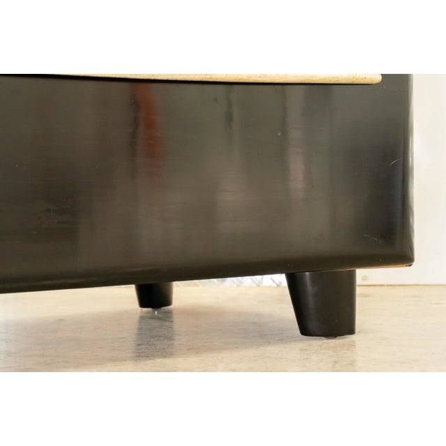 Heywood Wakefield Dresser in Black With Silver Leaf For Sale - Image 10 of 18