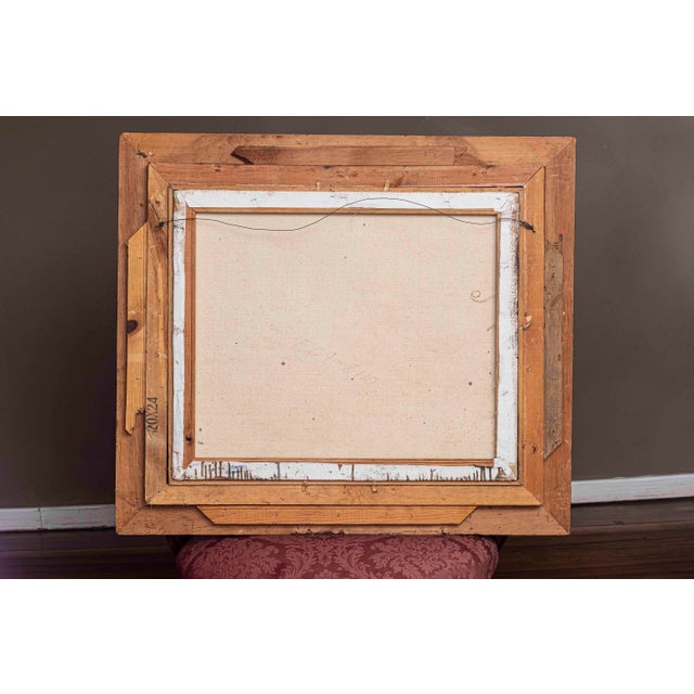 Signed European Street Scene Original Oil Painting in Ornate Gilt Frame For Sale - Image 13 of 13