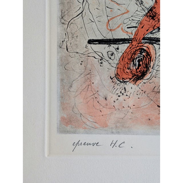 Otto Wols, Red Royal, Signed Engraving in Colors, 1963 For Sale - Image 6 of 7