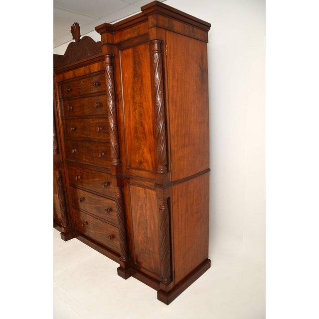 Wood William IV Compact Wardrobe, 1830s For Sale - Image 7 of 16