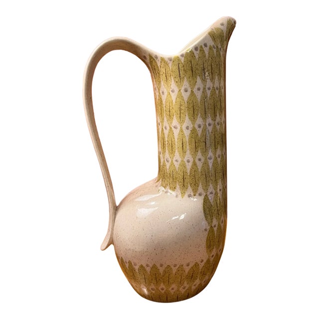 1950s Red Wing "Futura Golden Viking" Mid-Century Modern Ceramic Ewer For Sale