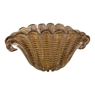Vintage Barovier Murano Glass Bowl For Sale