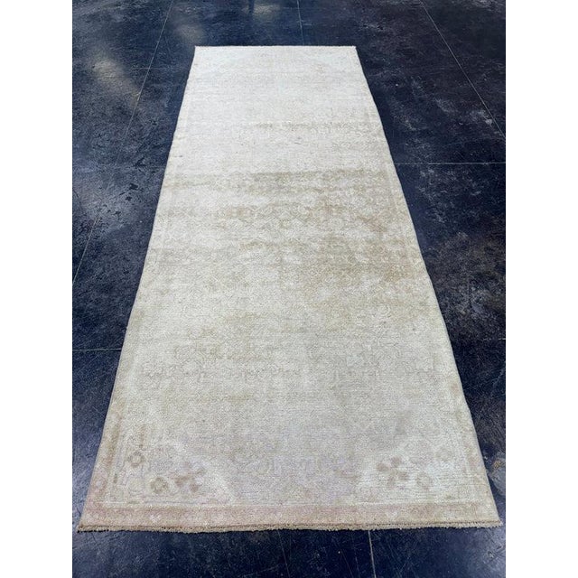 Textile Turkish Vintage Rug 3'4" x 8'7" For Sale - Image 7 of 7