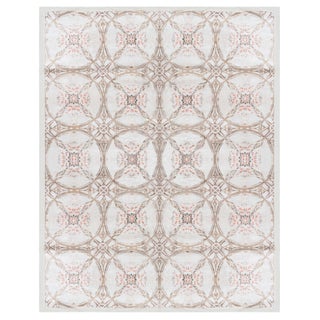 Modern Tibetan Silk Rug – “Cinnamon Lattice” Design by Doris Leslie Blau For Sale