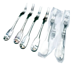 Christofle Spatours Silver plated Cocktail Seafood Forks - Set of 6