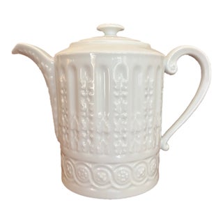 French Bernardaud Louvre White Coffee Pot For Sale