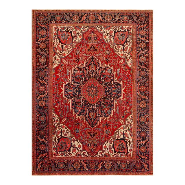Nazmiyal Collection Antique Persian Heriz Rug For Sale