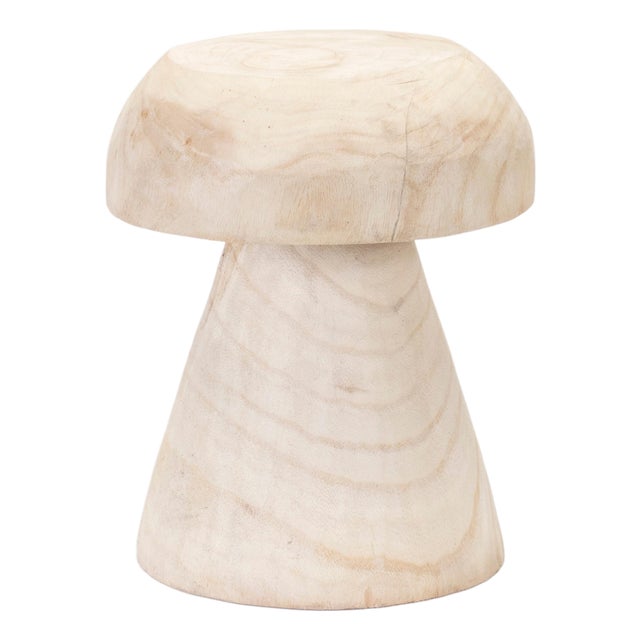 Wood Mushroom Stool 12.5"H For Sale