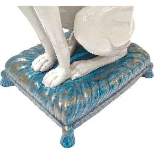 Vintage Italian Ceramic Whippet Figurine For Sale In Atlanta - Image 6 of 7