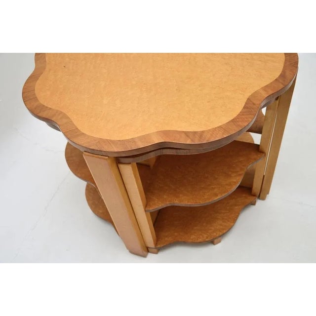 Art Deco Birds Eye Maple Nesting Tables, 1930s, Set of 5 For Sale - Image 12 of 13