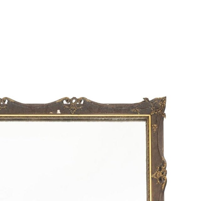 19th Century Portuguese Wall Mirror in Oak Frame For Sale - Image 4 of 6