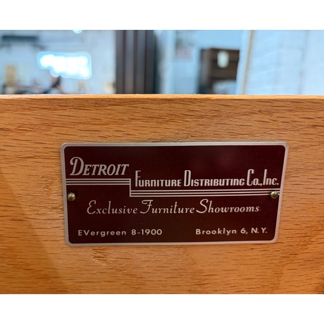 Mid 20th Century Walnut Nine Drawer Dresser by Detroit Furniture Co. For Sale - Image 10 of 15