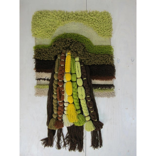 Vintage Pop-Art Dutch Macrame Wall Tapestry from Desso, 1970s For Sale - Image 3 of 6