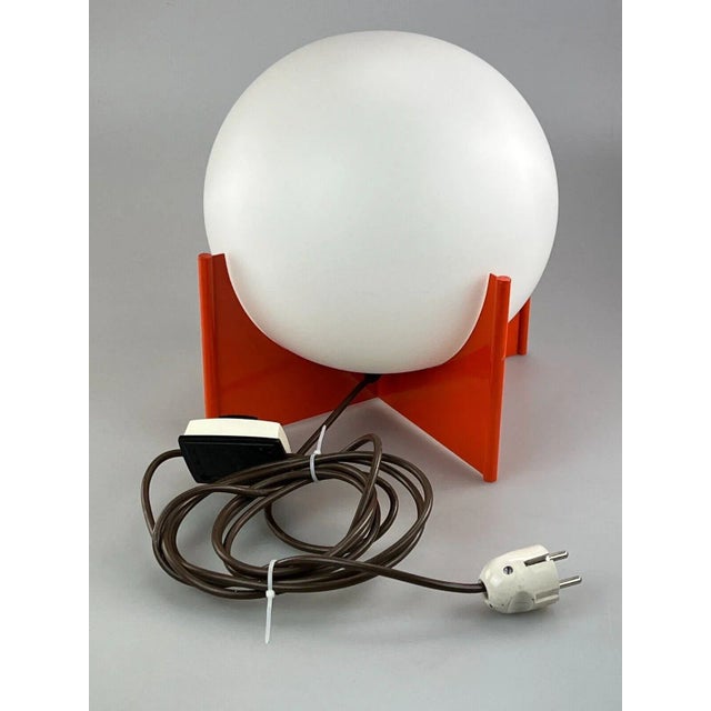 Space Age Glass & Metal Ball Table Lamp, 1970s For Sale - Image 6 of 13
