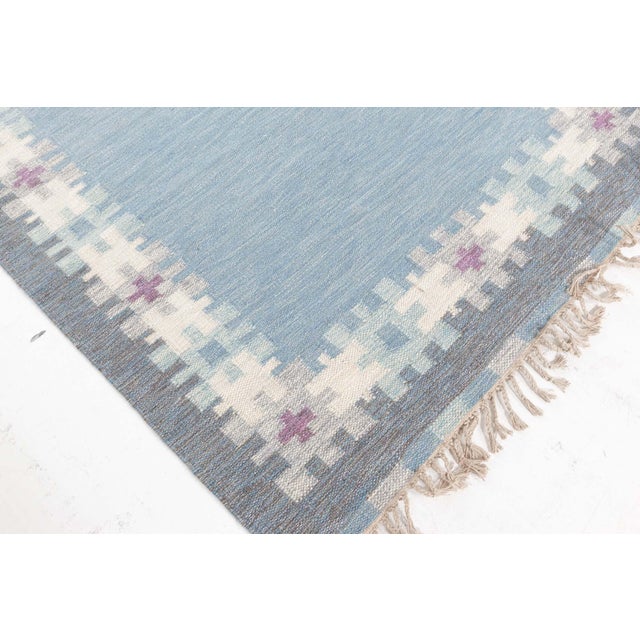 Modern Swedish Flat Weave Wool Rug by Doris Leslie Blau For Sale In New York - Image 6 of 8