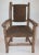 Rare hickory wood child's chair with custom fabric. This early 20th century child's chair is in great condition. This...