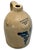 Ceramic Excellent & Unsusal 1 1/2 Gallon Size Antique American Blue Flower Decorated Stoneware Jug From Vermont Circa 1870s For Sale - Image 7 of 18