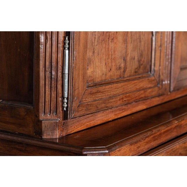 Large French Oak 2-Body Buffet, 1800 For Sale - Image 15 of 18