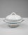 This 20th Century Belgian special edition porcelain tureen with lid showcases the refined elegance and delicate detailing...