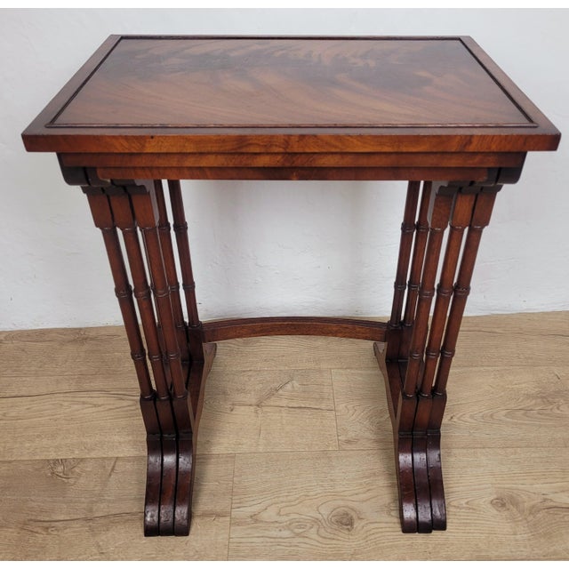 Vintage Nesting Tables in Mahogany, 1950, Set of 3 For Sale - Image 14 of 18