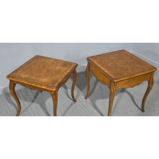 Burr Elm Lamp Tables, 1970, Set of 2 For Sale - Image 3 of 9