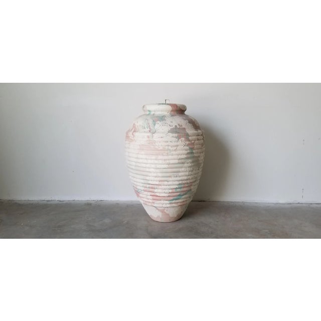 Vintage Ribbed Design Art Pottery Vase For Sale - Image 13 of 13