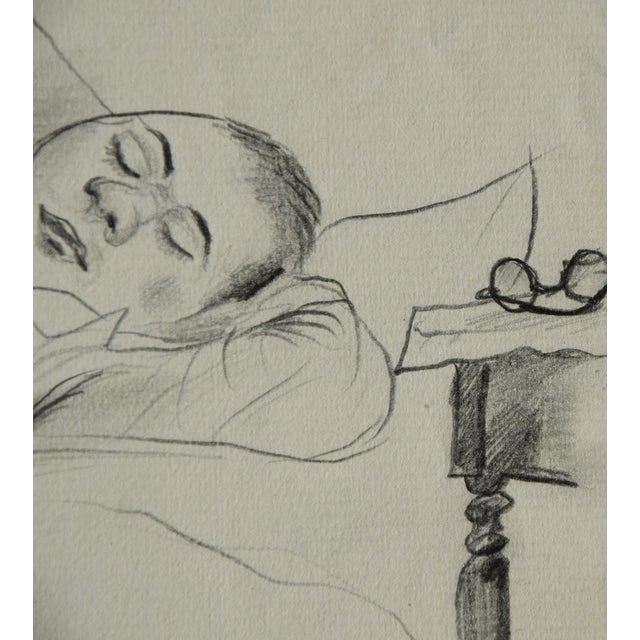 Herbert Zumpe, Sleeping Youth, 1925, Pencil on Paper For Sale - Image 6 of 10