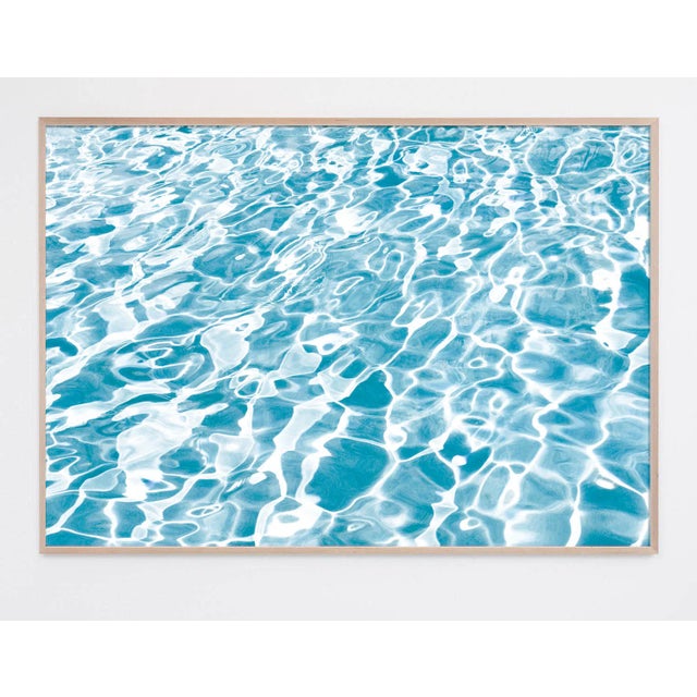Horizontal Miami Pool Photography in Tropical Pale Blue For Sale - Image 4 of 9
