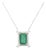 Natural Emerald Diamond Necklace 18" 14k Gold 6.04 TCW Certified For Sale