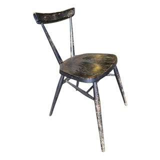 Black Stacking Chair by L. Ercolani for Ercol, 1950s For Sale