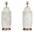 19th Century White Porcelain Vases with Floral Décor Made into Table Lamps, Pair For Sale