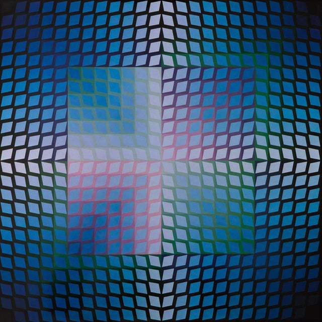 Victor Vasarely (1906-1997) QUASAR-PAAL-2 Heliogravure after a work by the artist On heavy paper, 41 x 41 cm (approx. 16 x...
