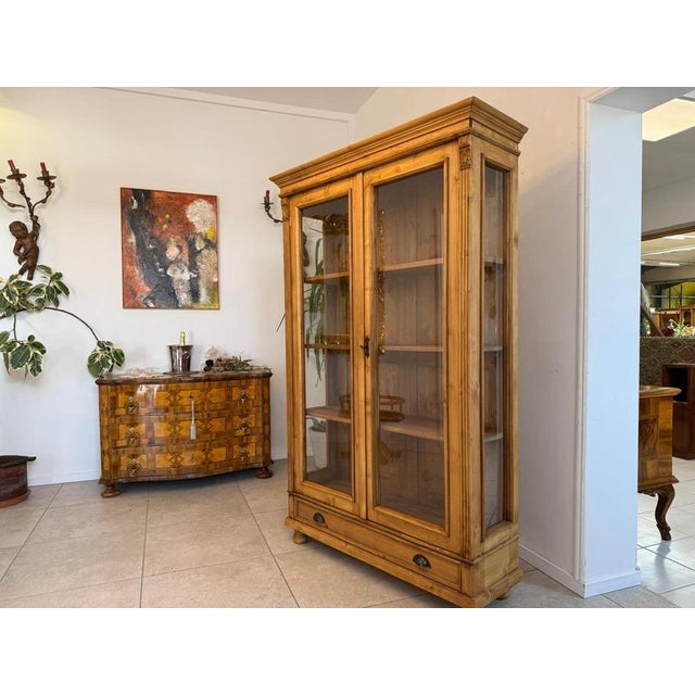 Antique Farmhouse Display Cabinet For Sale - Image 3 of 11