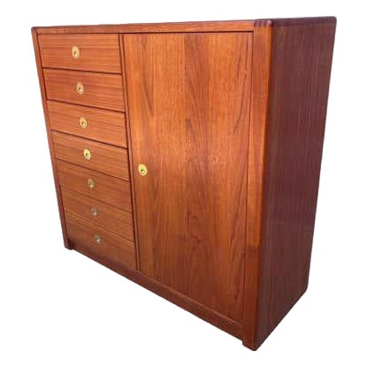 Late 20th Century D-Scan Teak Gentleman's Cabinet/ Dresser For Sale