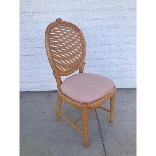 Tan Faux Bois French Louis Style Dining Chairs With Cane Backs -Set of 8 For Sale - Image 8 of 15