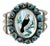 1970s Vintage Southwestern Dine’ Navajo Ben Touchine Turquoise & Sterling Large Cuff Bracelet - 7” For Sale