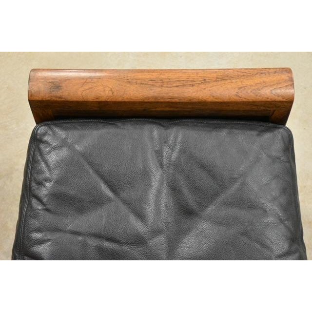 Wood 1960s Knut Saeter Black and Rosewood Ottoman For Sale - Image 7 of 8