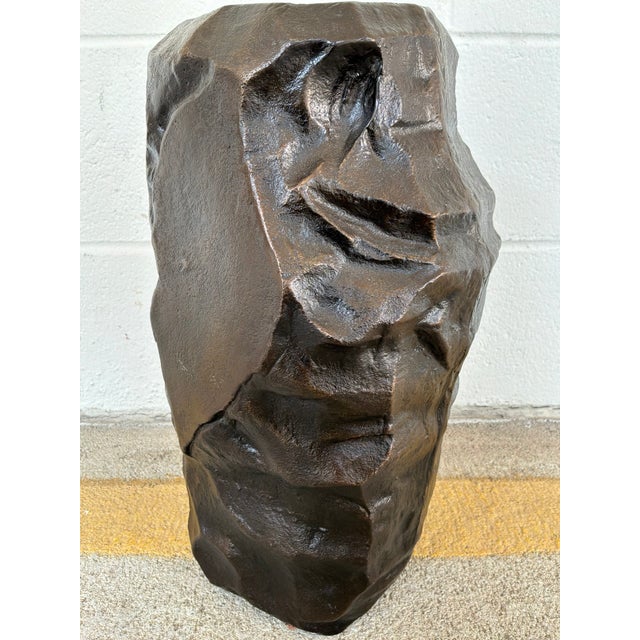 2020s Currey & Co Large Carmelo Metal Vase For Sale - Image 5 of 7