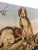 1990s Hand Woven Wool Tapestry Fragment Featuring Hunting Dogs in Brown, Blue and Green Colors For Sale - Image 5 of 6