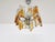 Heavy Murano Chandelier, Italy 1970’s Beautiful metal chandelier with heavy amber colored Murano glass elements. Total...
