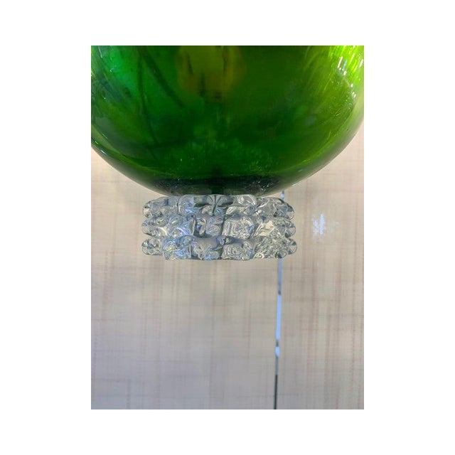 Green Murano Glass Chandelier with Trasparent Rostrato Boubeches from Simoeng For Sale - Image 6 of 12
