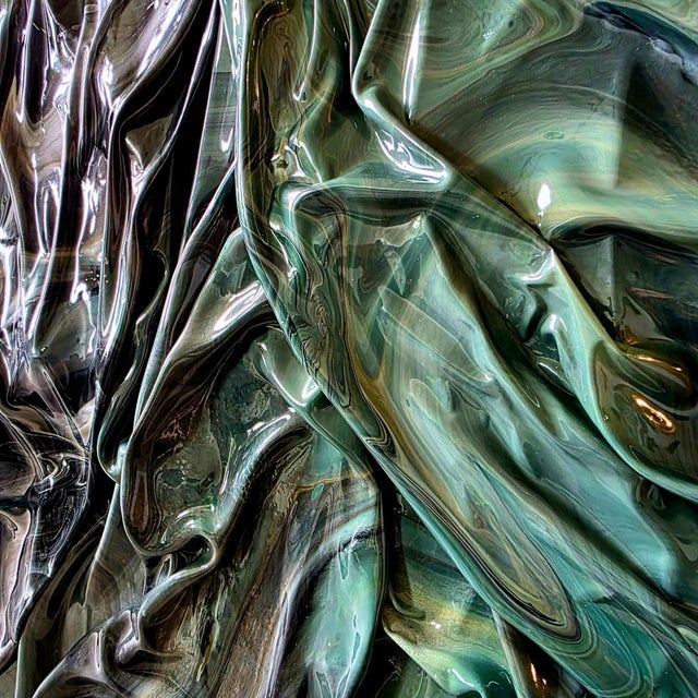 2020s Echo - Round Sculptural Abstract Painting For Sale - Image 5 of 7