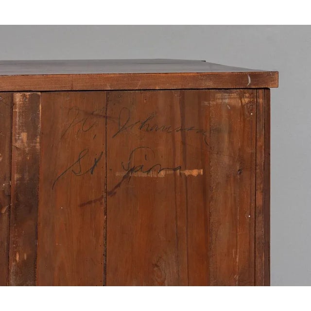 Wood Louis XVI French Mahogany Veneer Cabinet with Brass Inlays, 1790s For Sale - Image 7 of 17