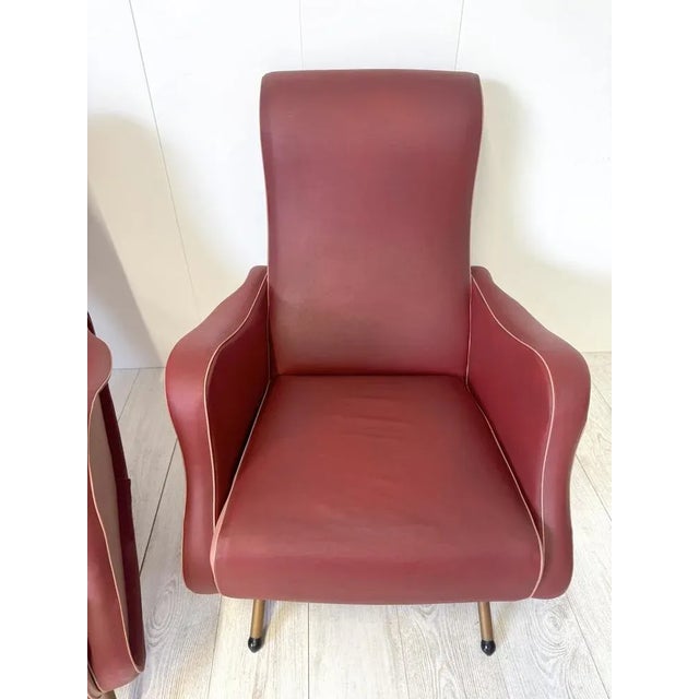 Set of Armchairs from Fratelli Bergallo, Turin, 1950s For Sale - Image 10 of 15