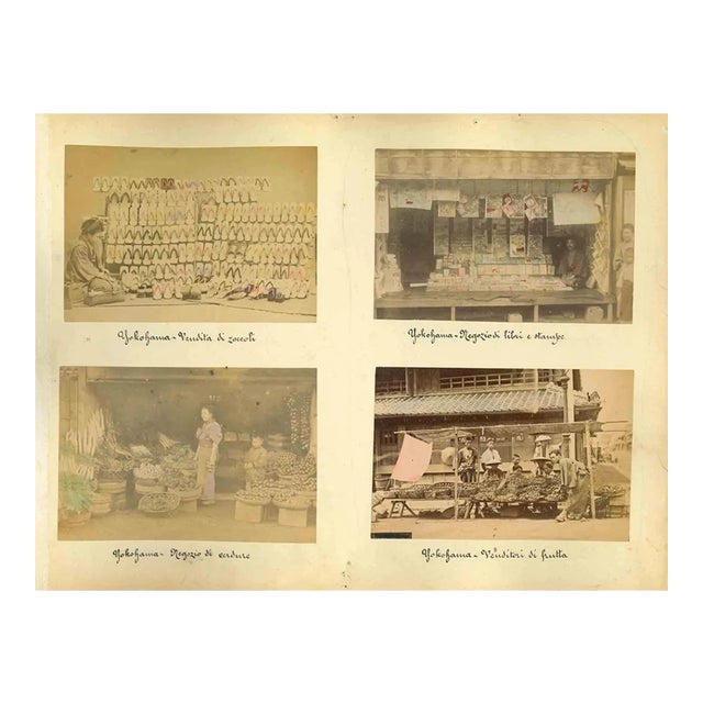 Unknown, Views of Yokohama, Vintage Albumen Print, 1890s For Sale